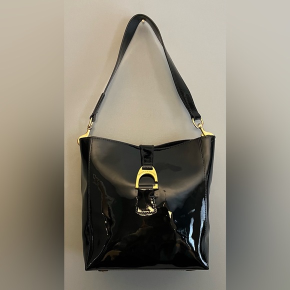 Dooney & Bourke Handbags - Dooney & Bourke Emerson Brynn Black Patent Leather Shoulder/Handbag